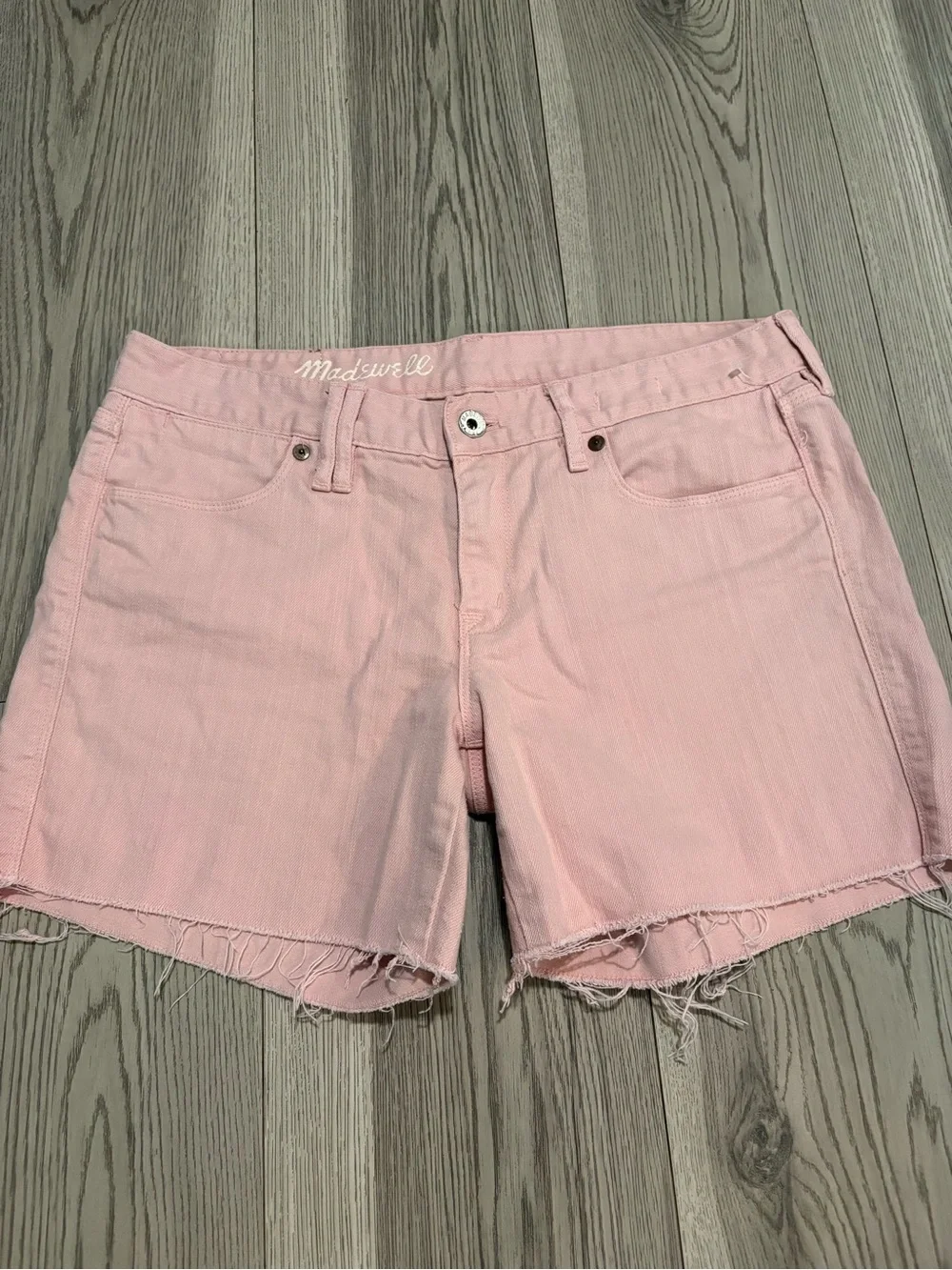 Madewell Pink Denim Shorts Size 28